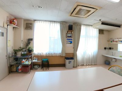 明るい共有スペース