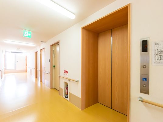 清潔な廊下とエレベーター