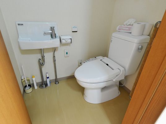 清潔なトイレの一角