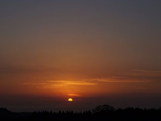夕焼けを望む眺望