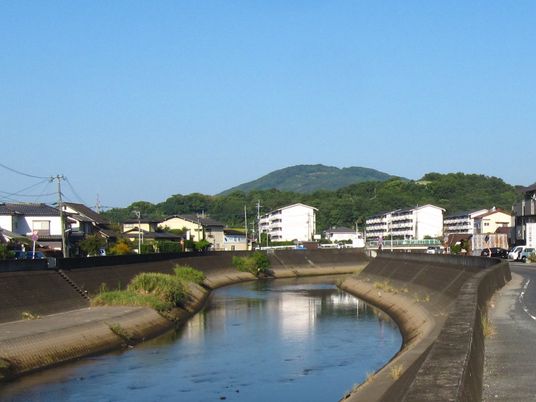 青空と川の風景