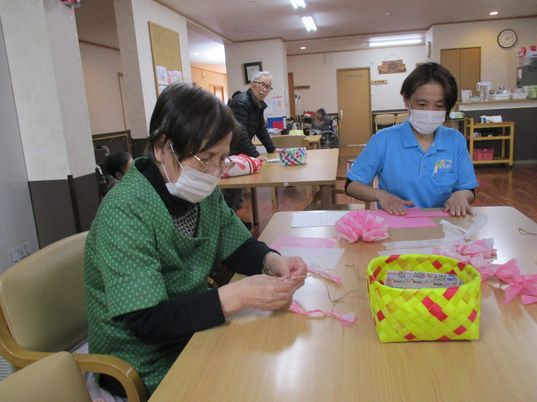 手工芸を行う居室