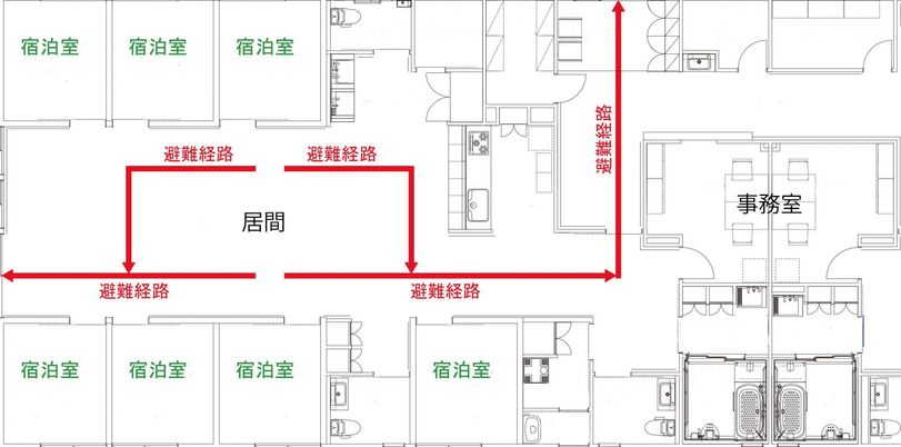 避難経路の図面