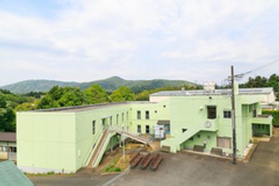 緑の建物外観