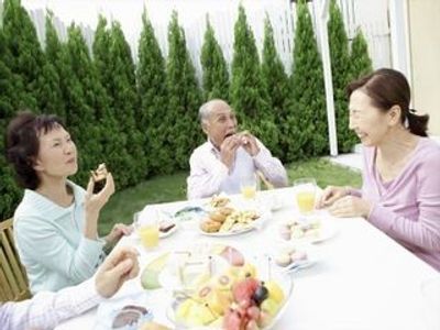 笑顔の食事サポート中庭