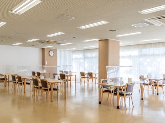 広々とした清潔な食堂