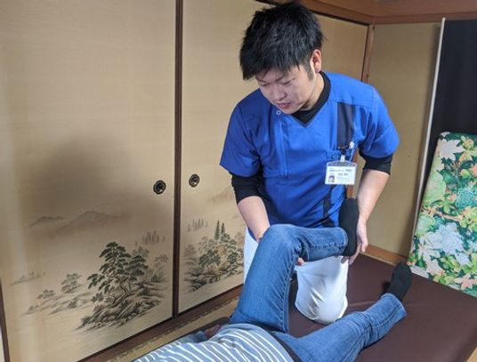 機能訓練室でのリハビリ