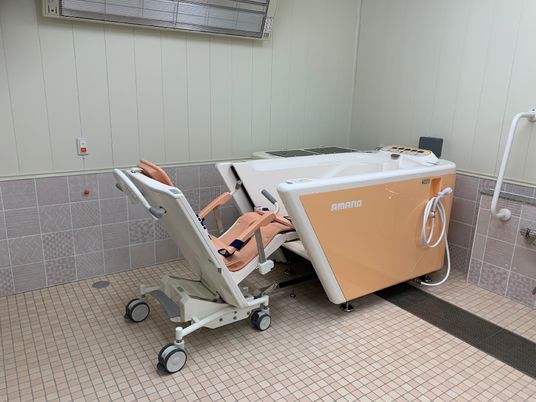 介護用浴槽とシャワーチェア