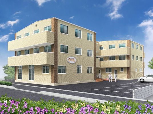 新しい建物の外観