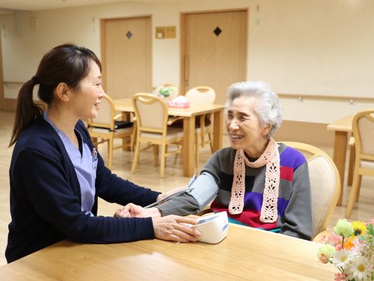 血圧計測をする施設の様子