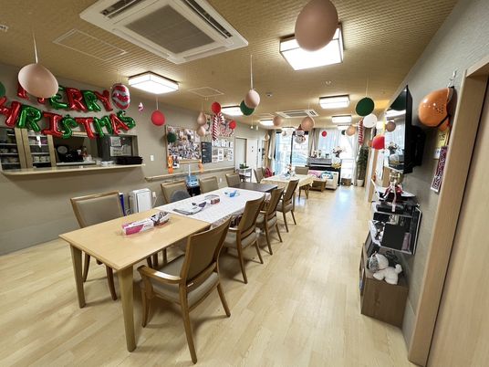 デコレーションされた共有エリア