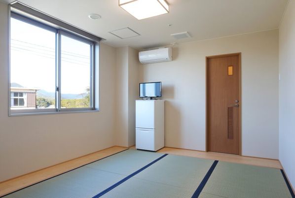 テレビ付きの畳の部屋