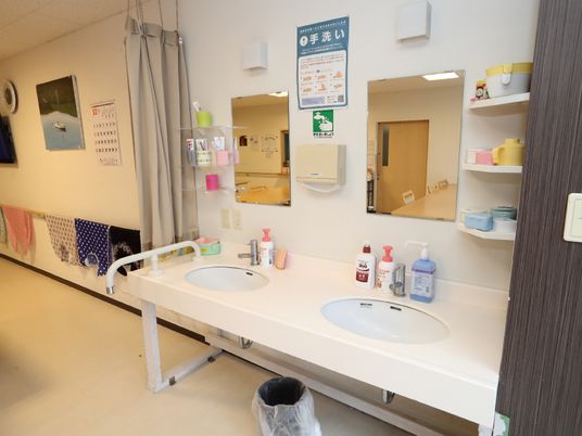 清潔な洗面所設備
