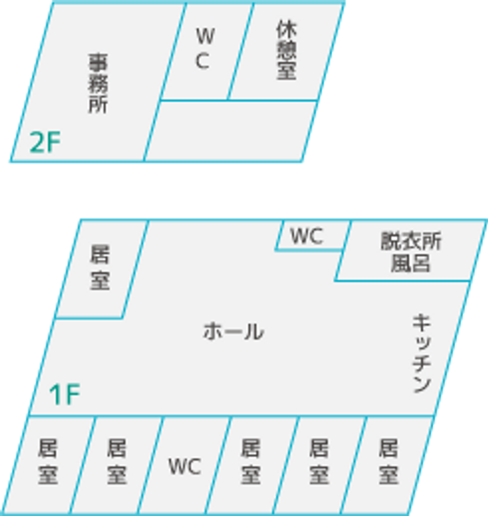 落ち着いた空間の間取り図