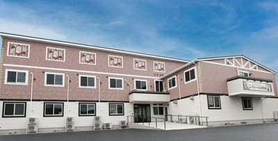 赤レンガ調の外観