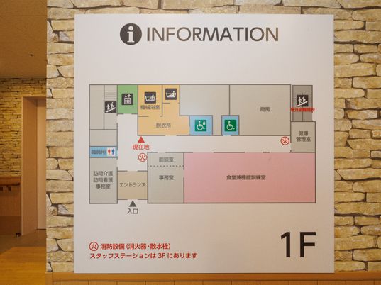 案内図に掲示された情報
