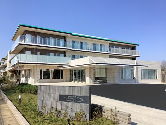 緑に囲まれた建物外観