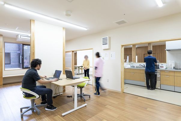 開放感のある共有スペース