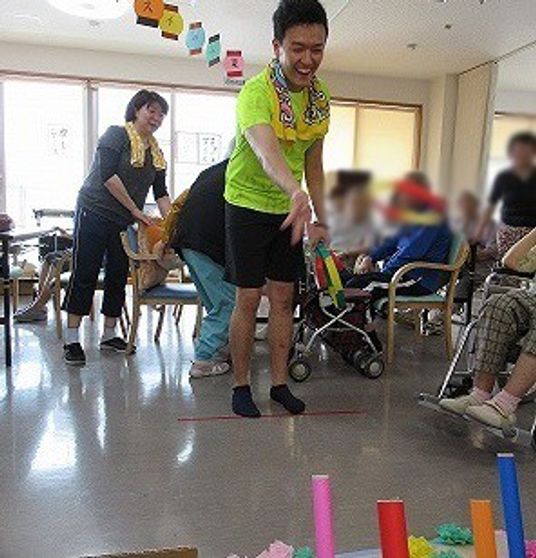 楽しそうな様子の共有スペース