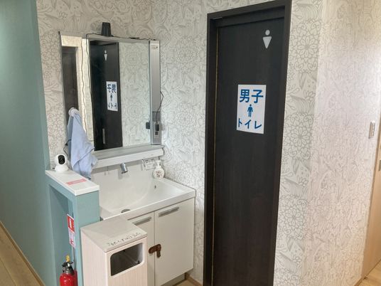 清潔感のある洗面台とトイレ