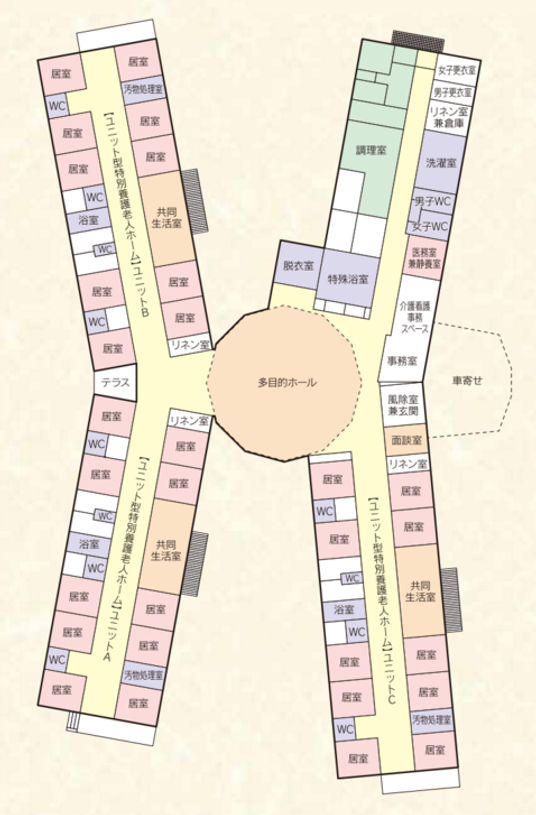 ゆとりの中庭案内図
