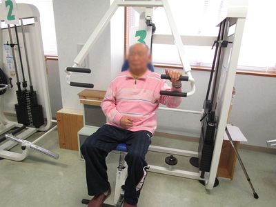 運動器具を使用中の様子