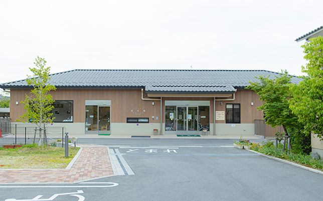 緑豊かな建物の外観