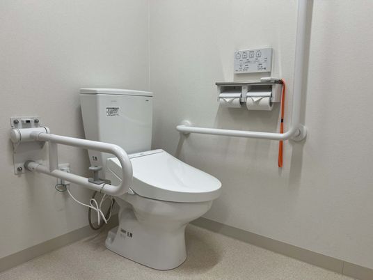 バリアフリー設計のトイレ