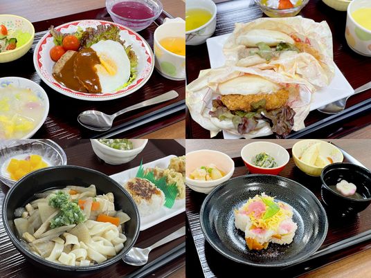 多様な和洋食のメニュー