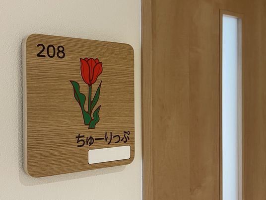 部屋の入口サイン