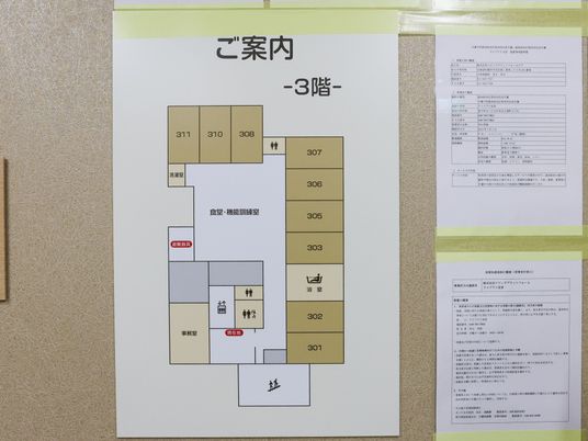 居室配置と情報掲示