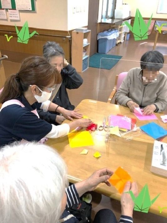 手芸活動を楽しむ居室