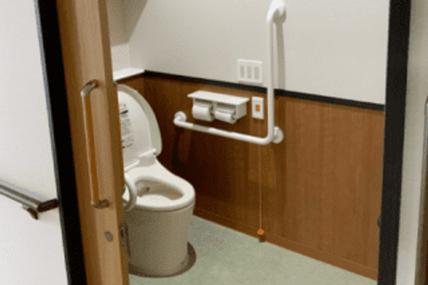 手すり付きトイレのドア