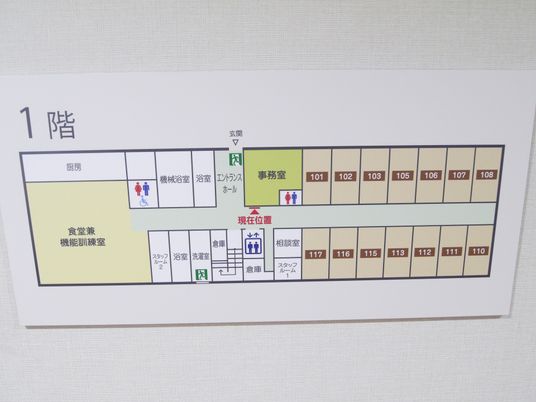 案内表示のフロアプラン