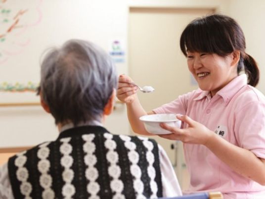 スタッフと利用者のふれあい