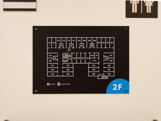 案内図のある壁面