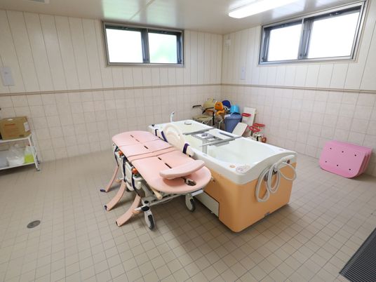 清潔な介護用浴室