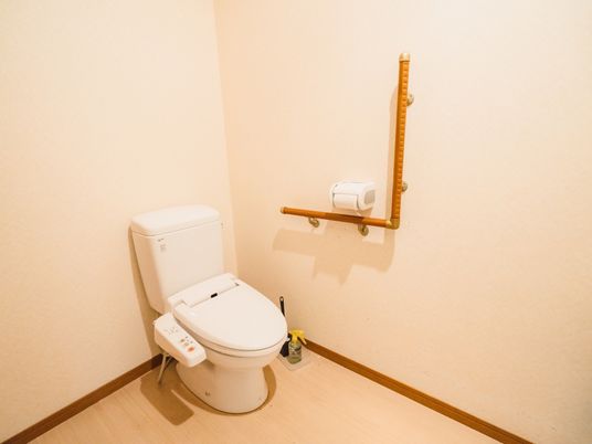 手すり付きのトイレ空間