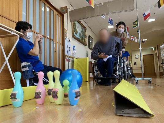 リハビリ風景の廊下
