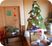 クリスマス飾りの室内