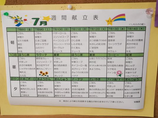 活動予定表掲示板