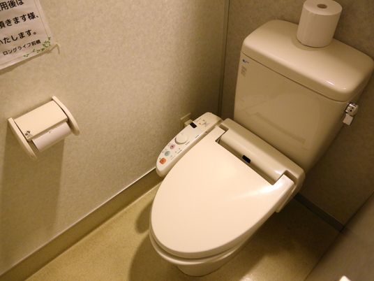 清潔なトイレの一角