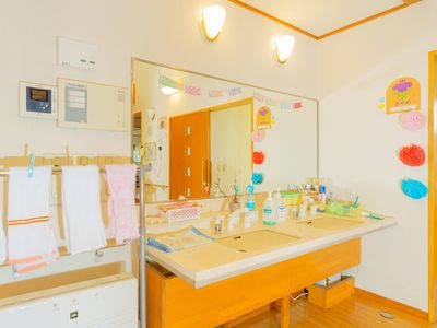色とりどりの浴室