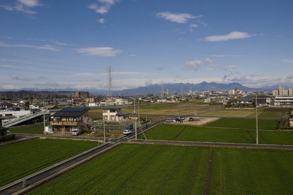 開放的な景色の庭