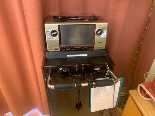 カラオケ機器とマイク