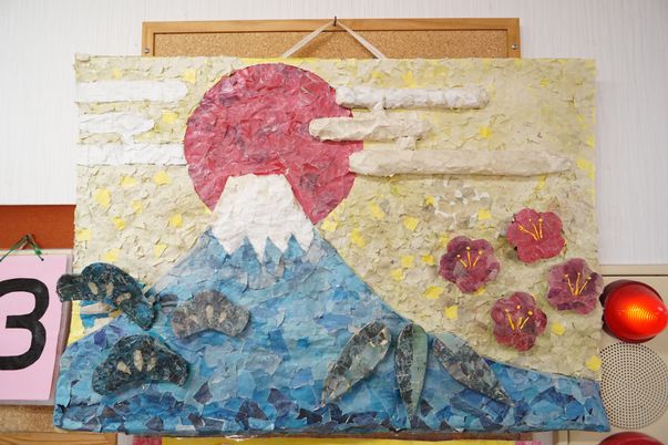手作り富士山アート作品
