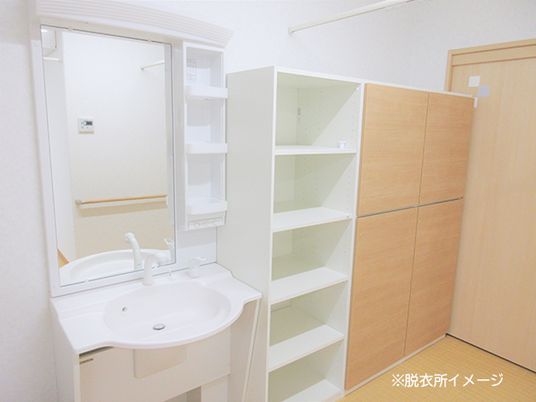 清潔な洗面所と収納