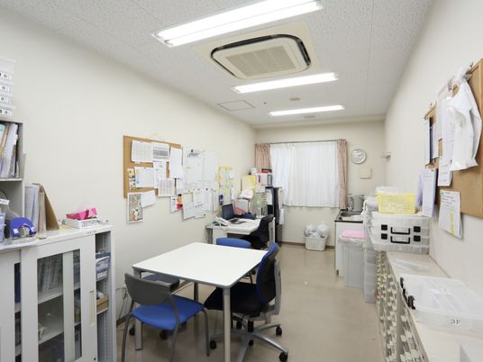  スタッフルームの整頓された様子  