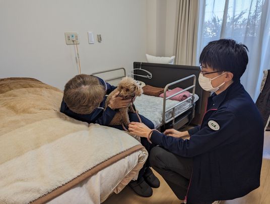 優しい手助けの瞬間