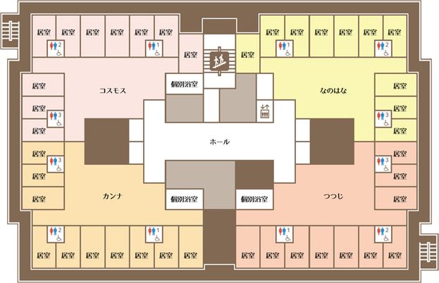 フロア案内の図